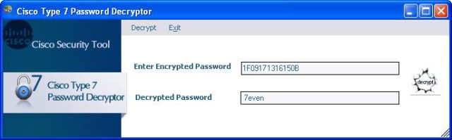 cisco password decryptor